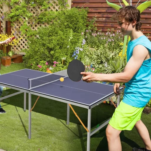 Összecsukható pingpongasztal kiegészítőkkel