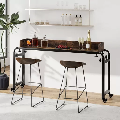 Ágy fölé gurítható asztal, állítható magassággal