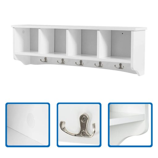 Falra szerelhető fogas tárolórekeszekkel