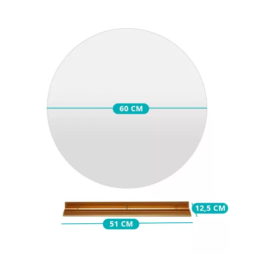60 cm-es, LED-es fürdőszobai tükör