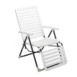 Összecsukható kerti szék lábtartóval