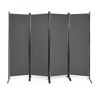 4 paneles paraván 173cm szürke