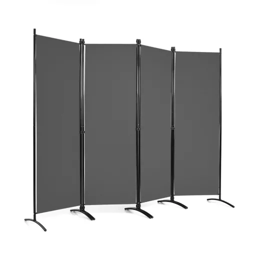4 paneles paraván 173cm szürke