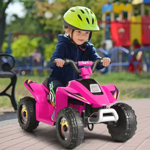 Akkumulátoros gyermek quad, rózsaszín