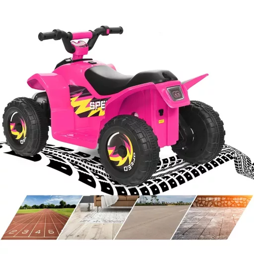 Akkumulátoros gyermek quad, rózsaszín