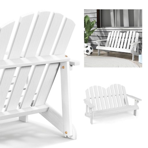 2 személyes adirondack szék gyerekeknek, fehér