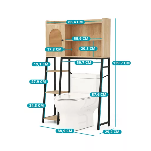 Polcos wc feletti tárolószekrény