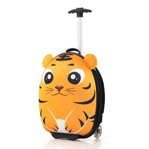 Húzható bőrönd és hátizsák szett gyerekeknek, narancs
