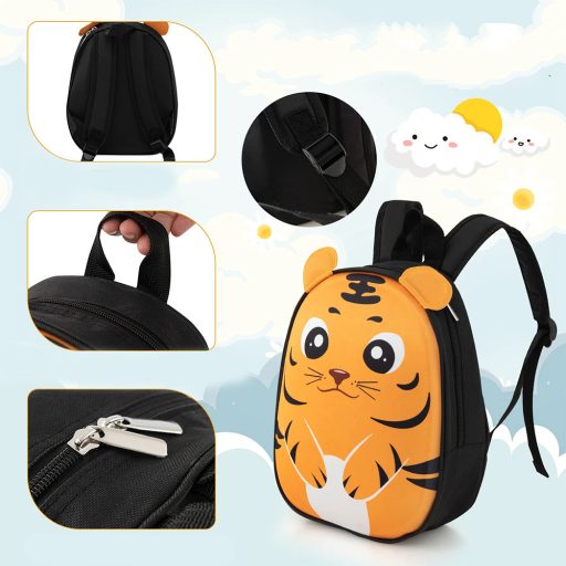 Húzható bőrönd és hátizsák szett gyerekeknek, narancs