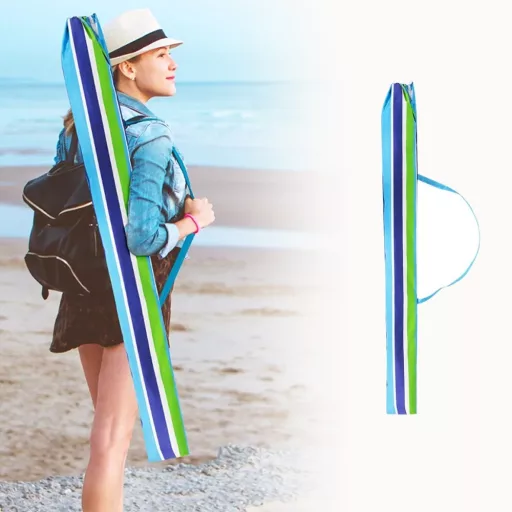 Dönthető strandnapernyő 198cm kék