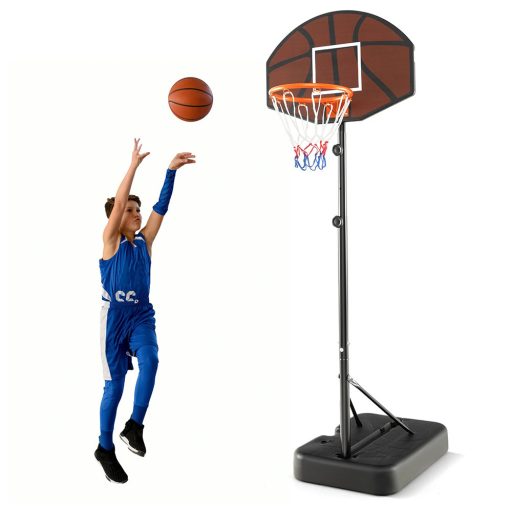 Állítható magasságú gyerek kosárpalánk barna