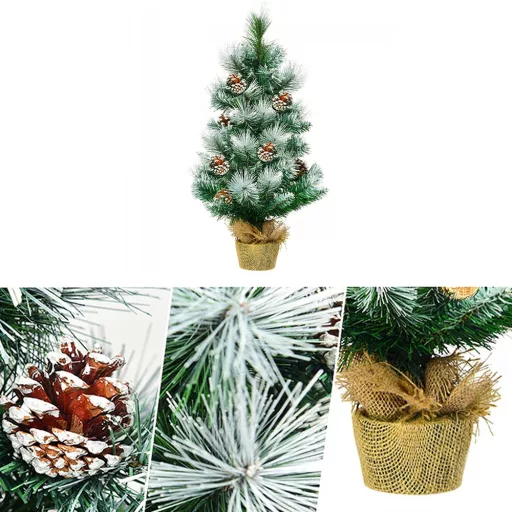 Havas dekor műfenyő tobozzal 60cm