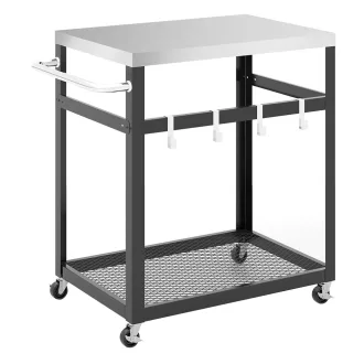 2 szintes rozsdamentes acél grillkocsi