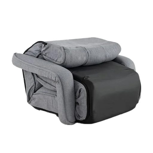 Összecsukható kanapéágy 6 állítható pozícióval, világoszürke