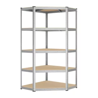 5 szintes sarok tárolópolc 70x70x180