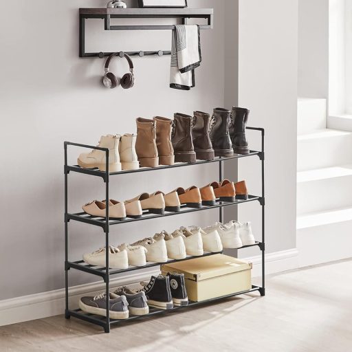 4 szintes fém cipőtartó 92x30x72cm
