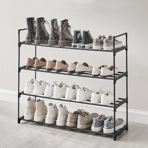 4 szintes fém cipőtartó 92x30x72cm