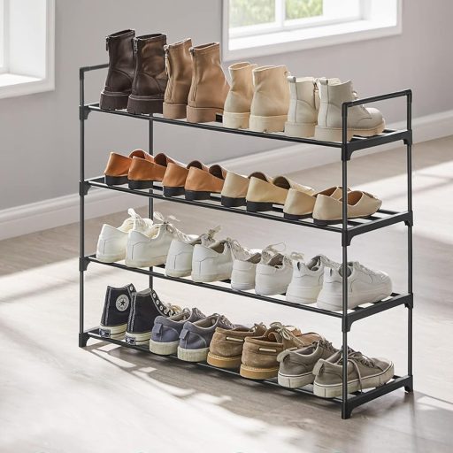 4 szintes fém cipőtartó 92x30x72cm