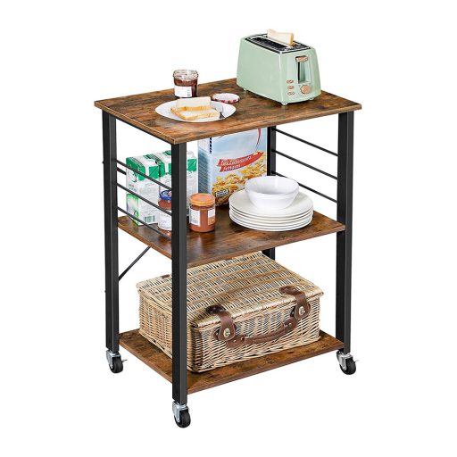 Gurulós tálalókocsi, 60x40x84 cm