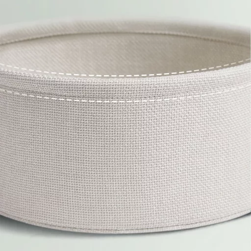 Kerek dohányzóasztal textil kosárral, halványzöld
